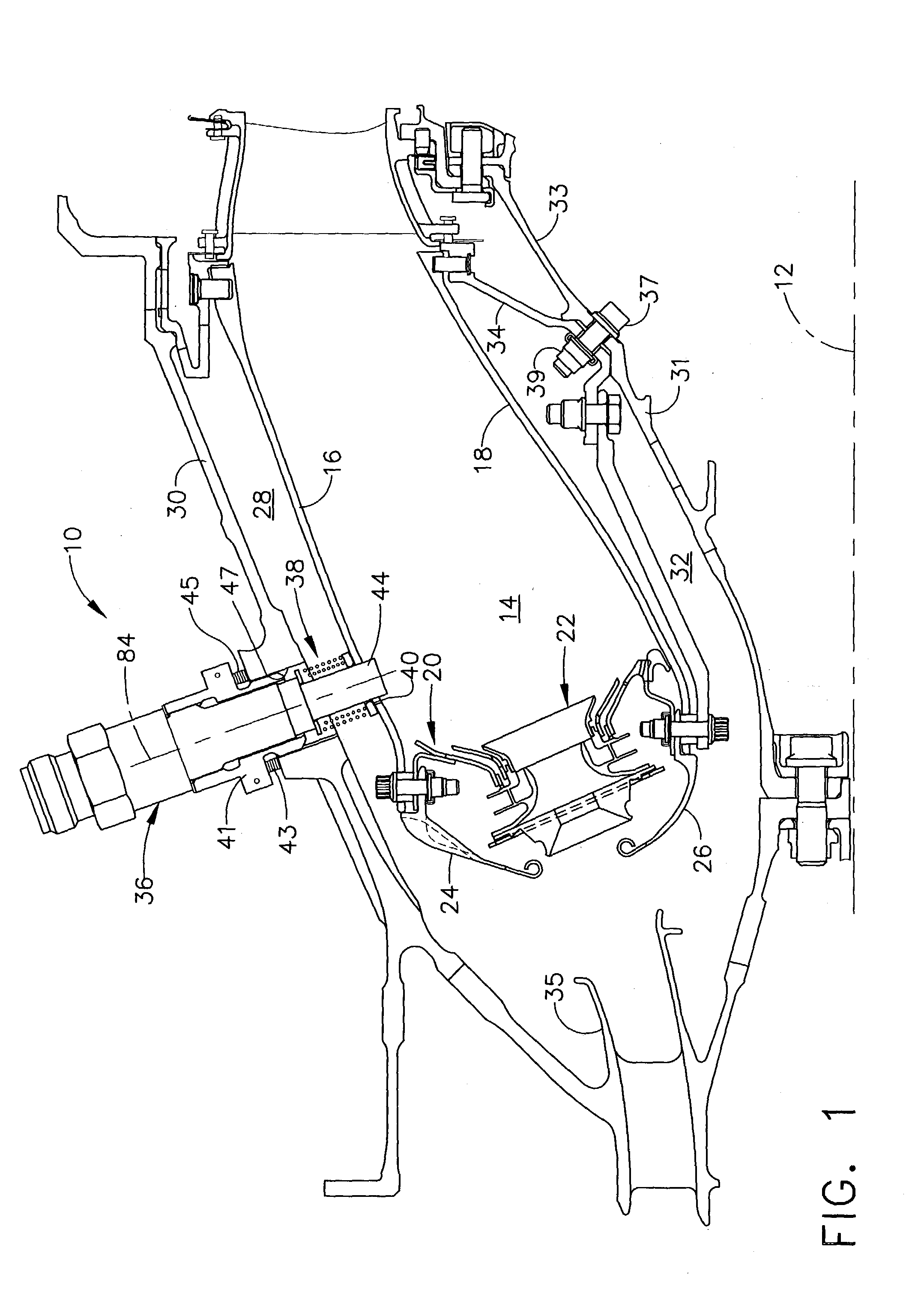 Mounting assembly for igniter in a gas turbine engine combustor having a ceramic matrix composite liner