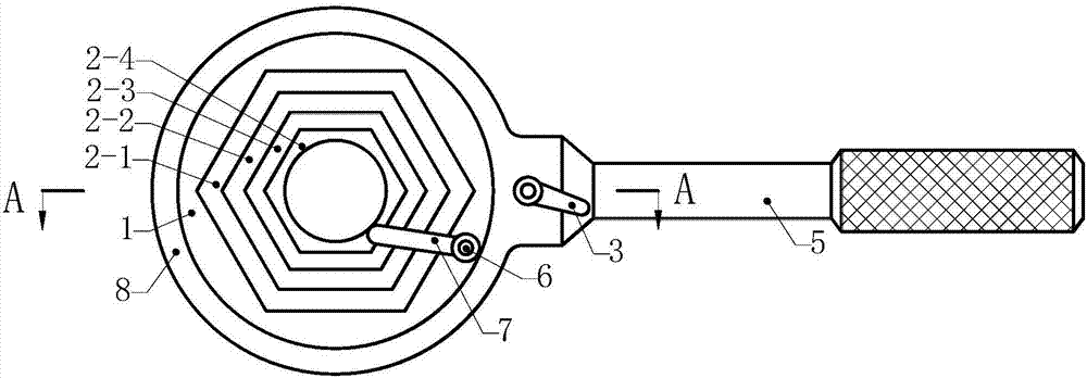 Combination wrench for external hexagonal bolts and nuts