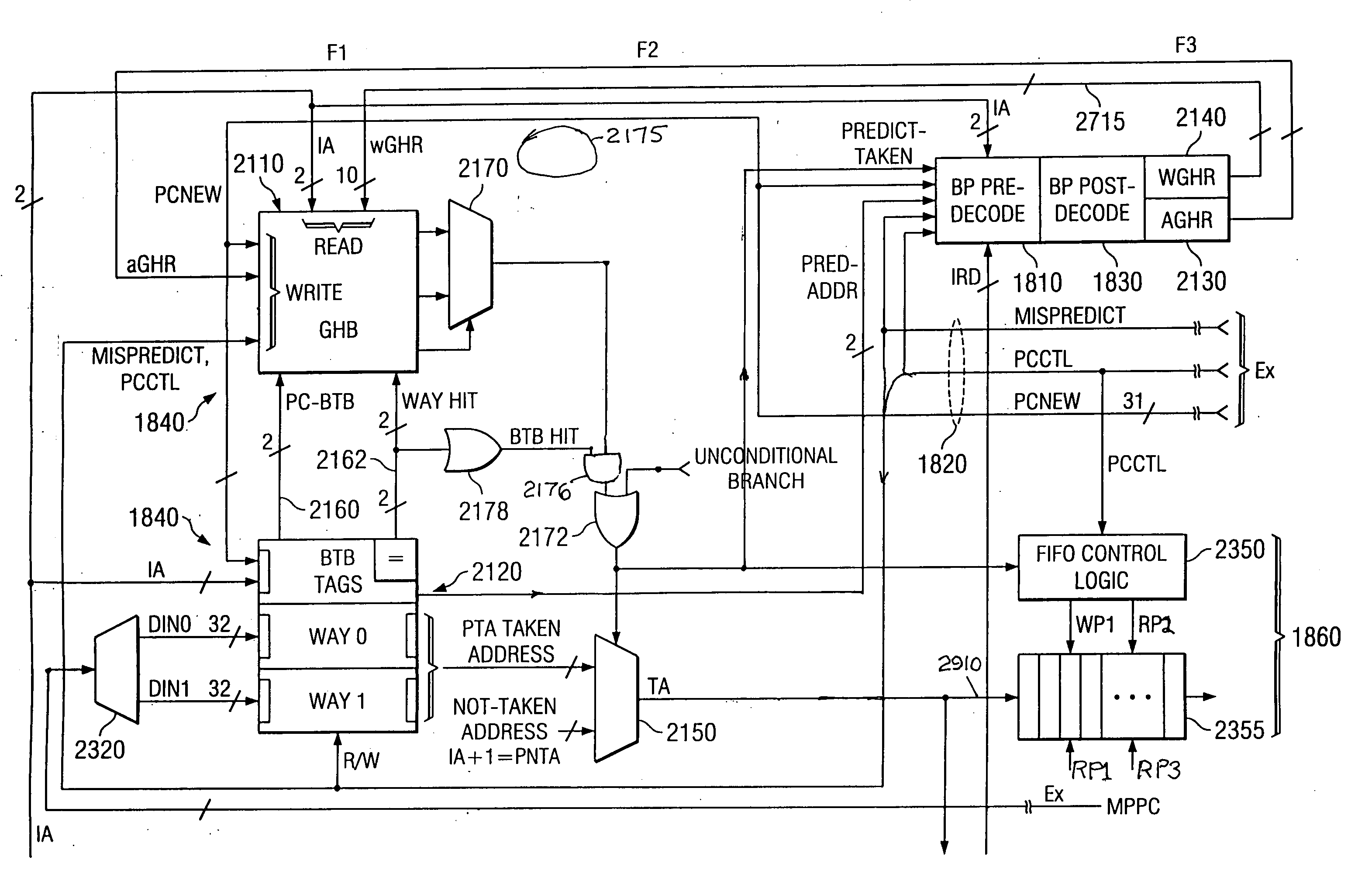 Processes, circuits, devices, and systems for branch prediction and other processor improvements