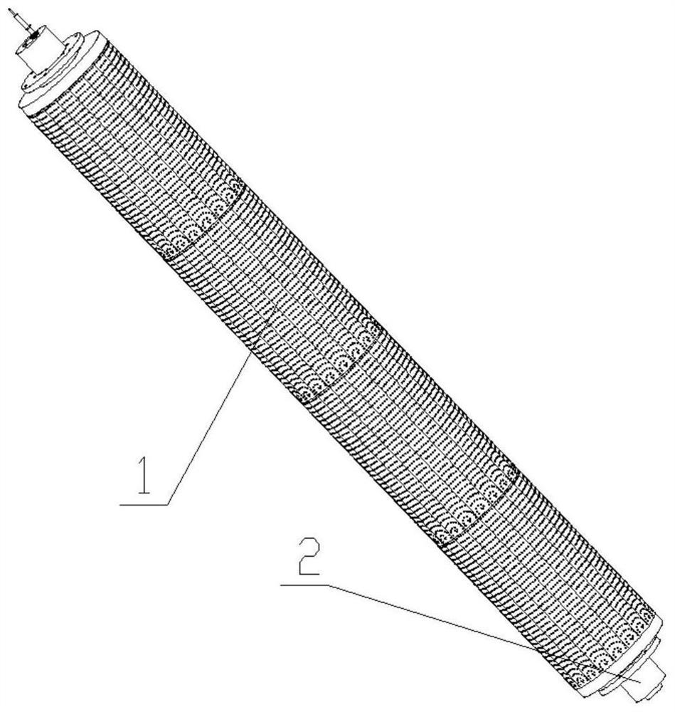 Rubber roller on a corrugating machine