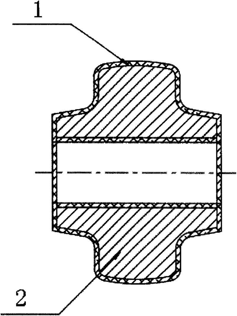 Machining method of traveling thrust wheel of large excavator