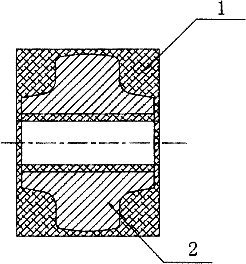 Machining method of traveling thrust wheel of large excavator