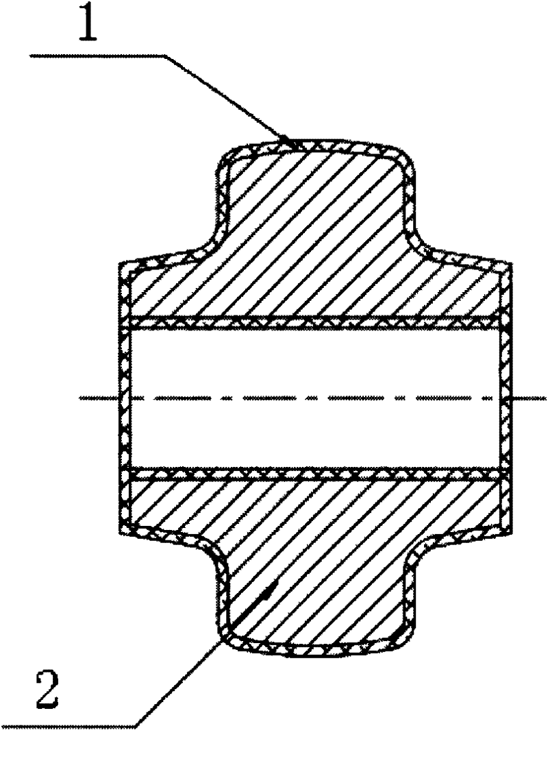 Machining method of traveling thrust wheel of large excavator