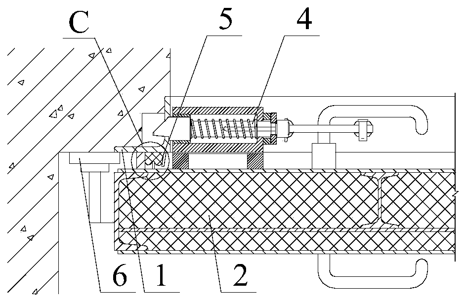 Moveable-threshold fireproof protective airtight door of escape route of high-speed railway tunnel