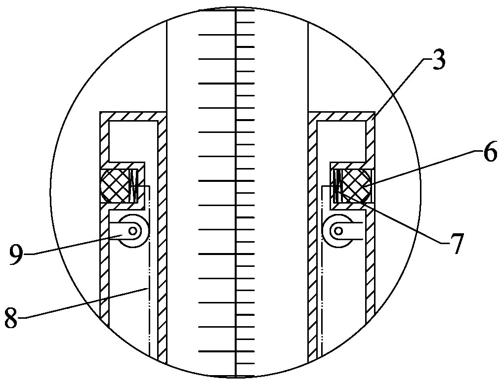 Measuring device and method for destructive testing in tunnel lining quality detection