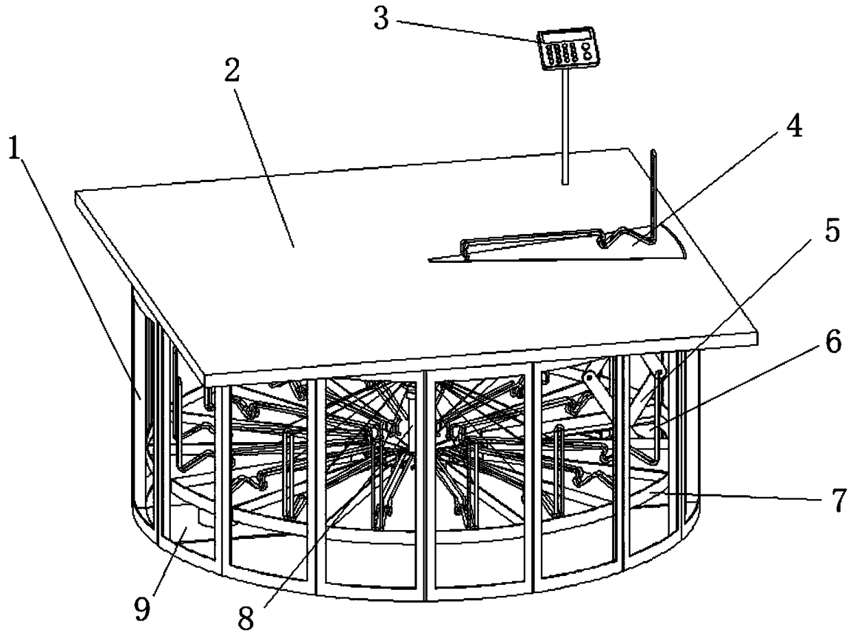 Rotary underground bicycle parking device