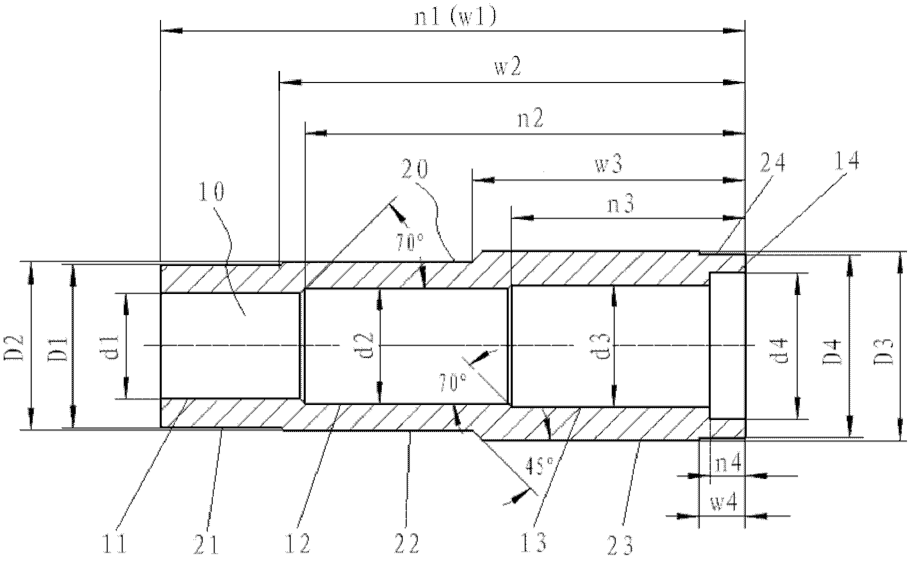 Cold extrusion forming process for oil pump shaft for automobile