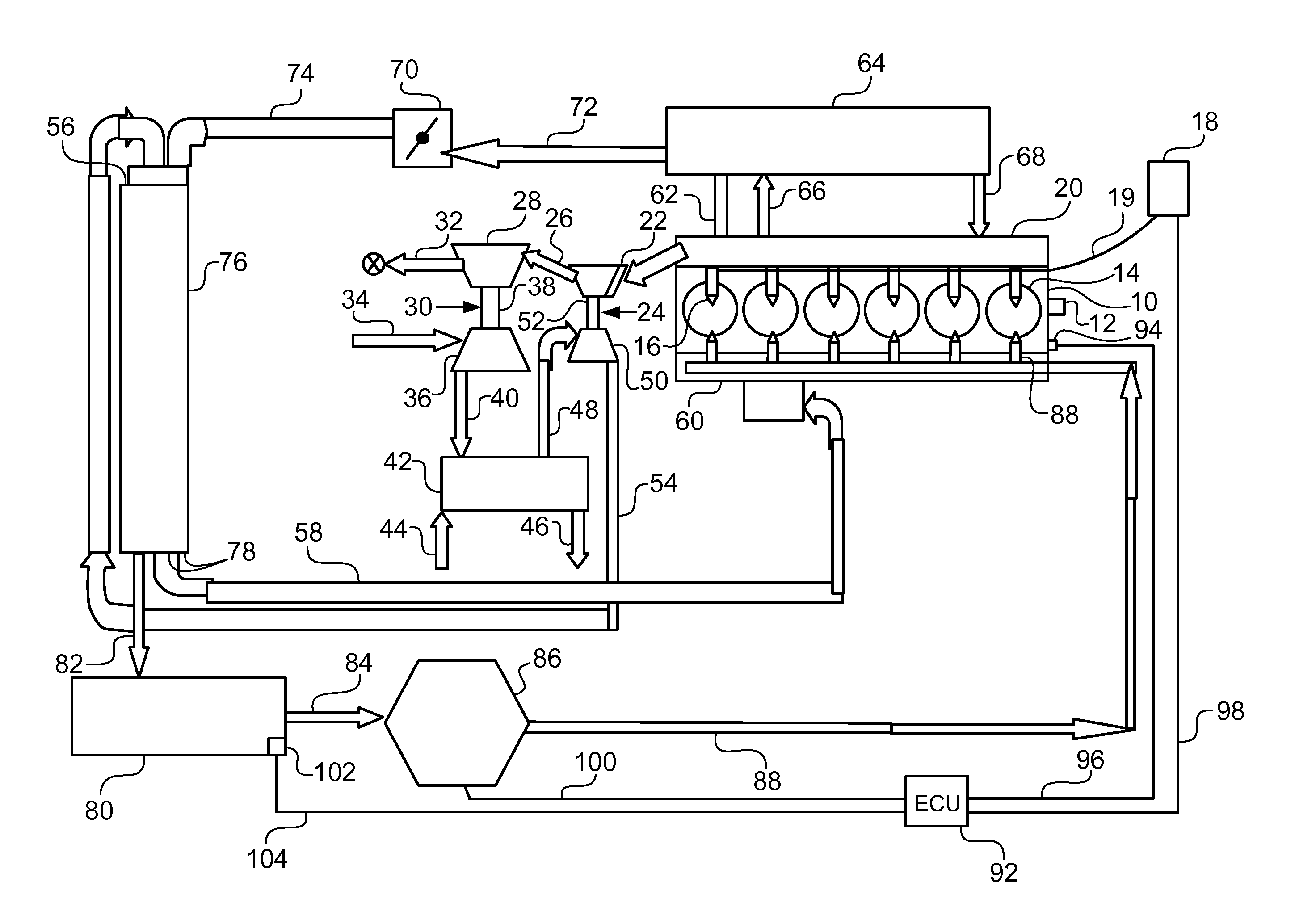 High flow egr system