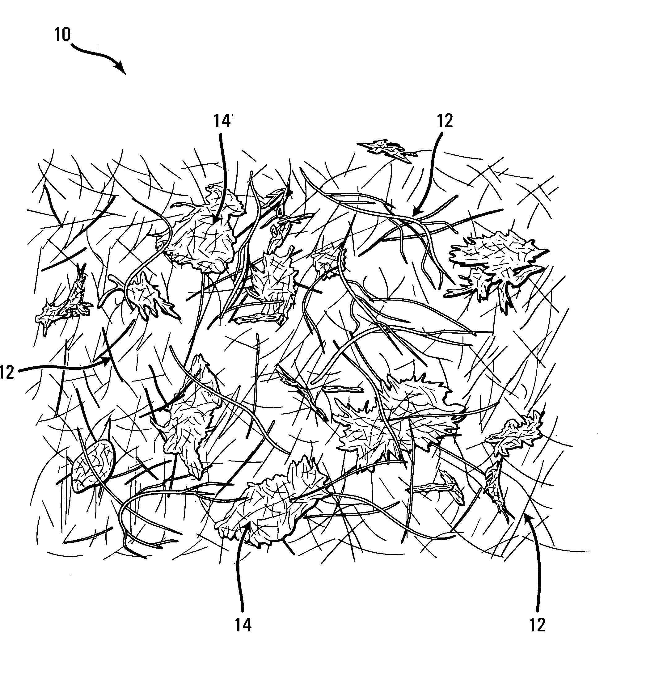 Blended mulch products for spray application to a surface