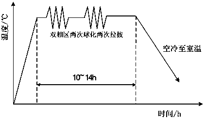 Spheroidizing annealing method for Cr and Mo steel with sheet type microstructure