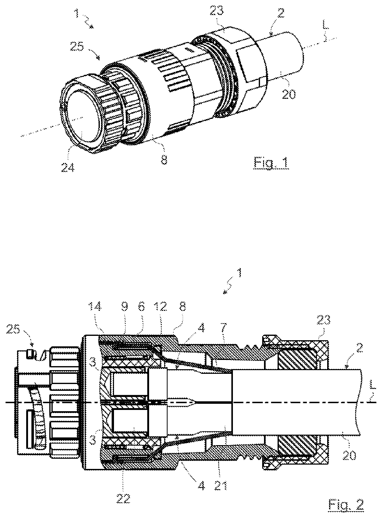 Electrical plug-in connector, insulating protective element and method for assembling an electrical plug-in connector