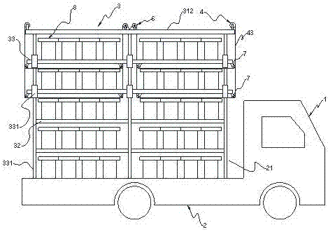 Lifting-type bee-keeping vehicle