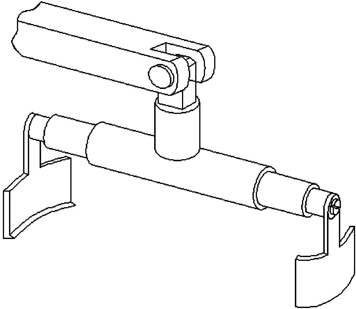 Special tire grasping device for tire dismounting machine