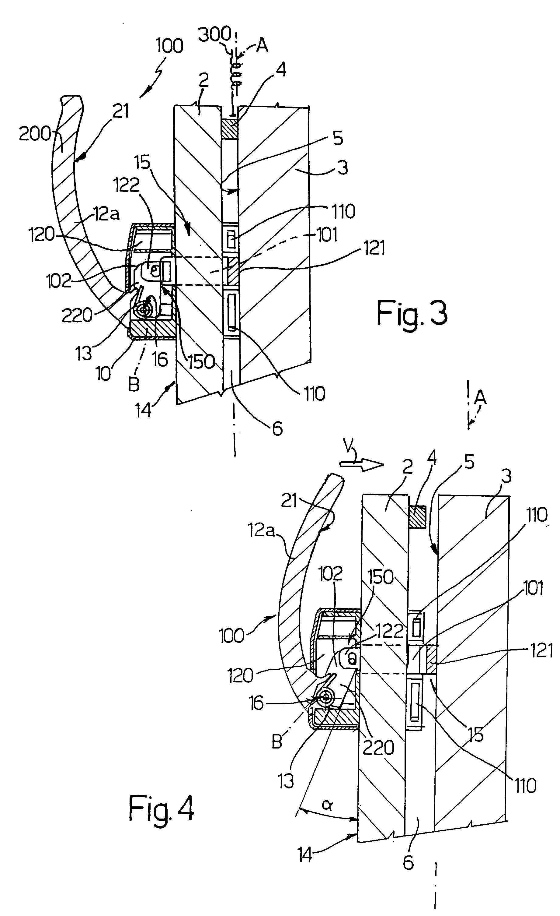 Handle opening device for a door of an electric household appliance, in particular a refrigerator or freezer