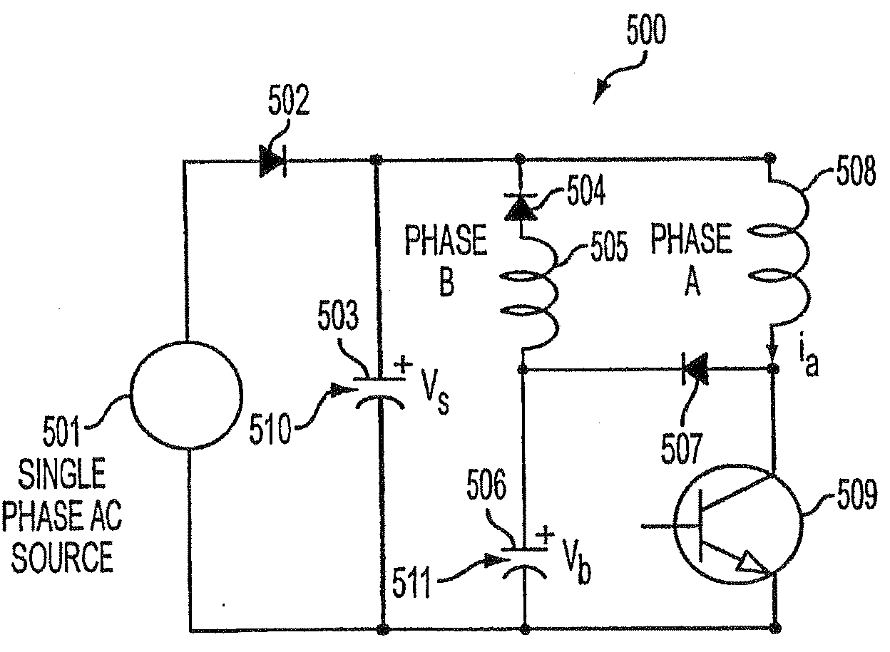 System and method for controlling four-quadrant operation of a switched reluctance motor drive through a single controllable switch