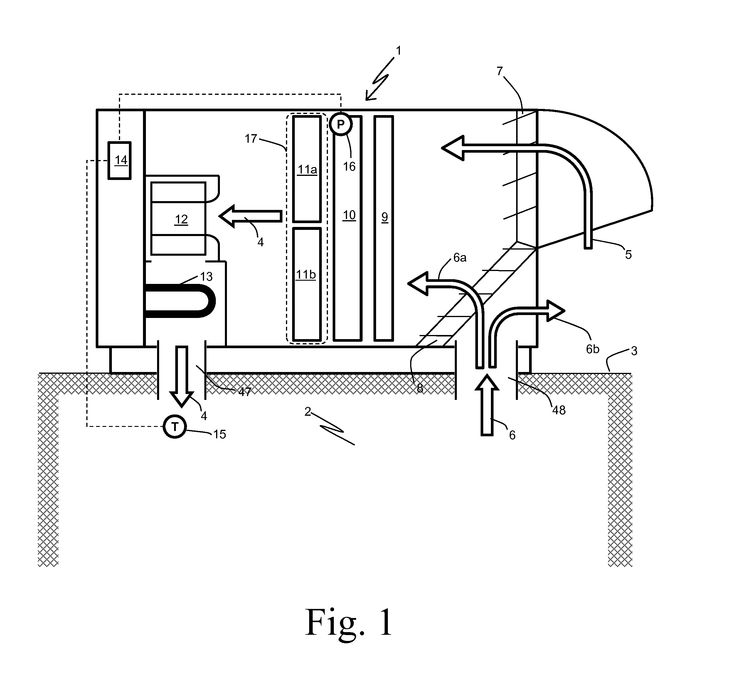 Space conditioning system with hot gas reheat, and method of operating the same