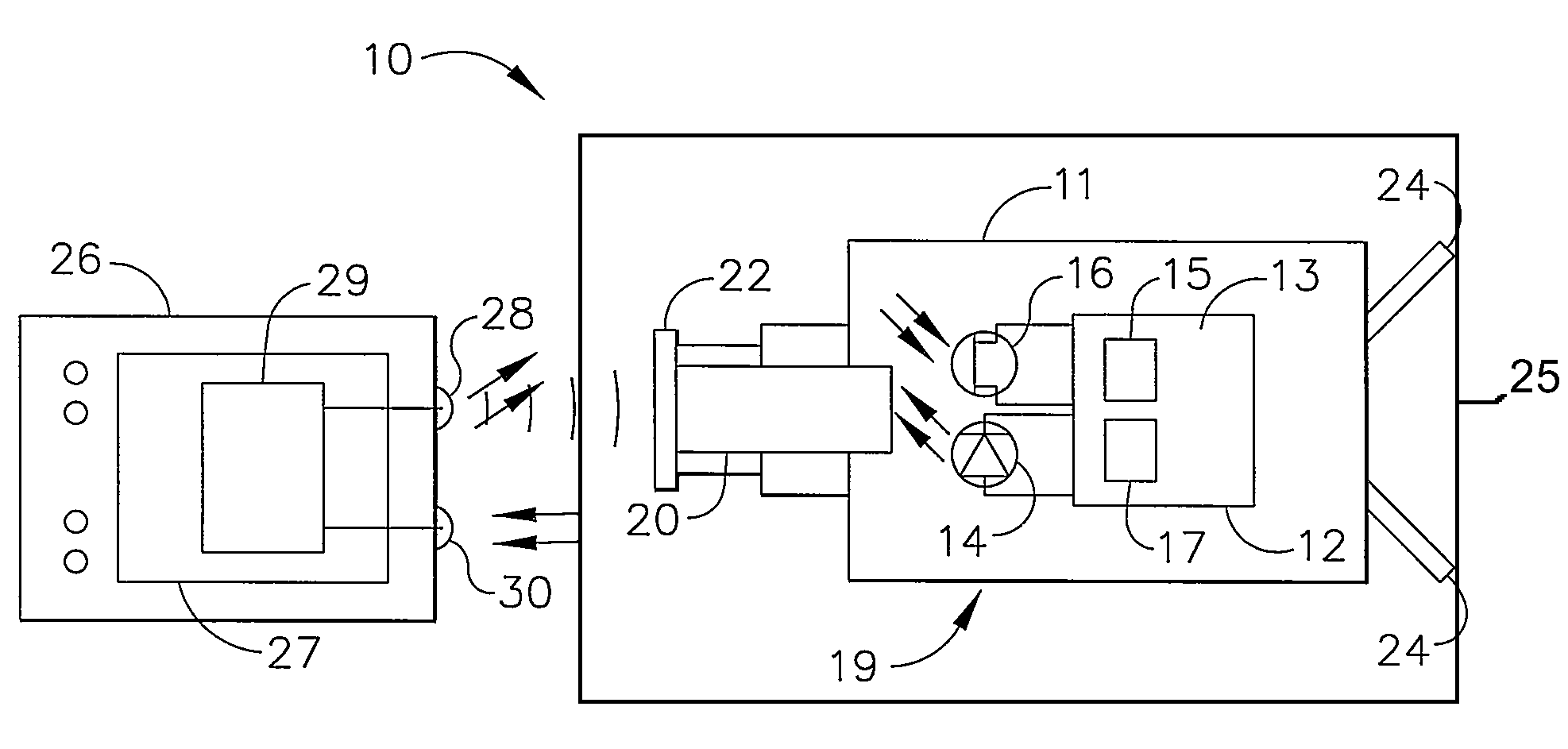 Device and system for wireless communications with a circuit breaker