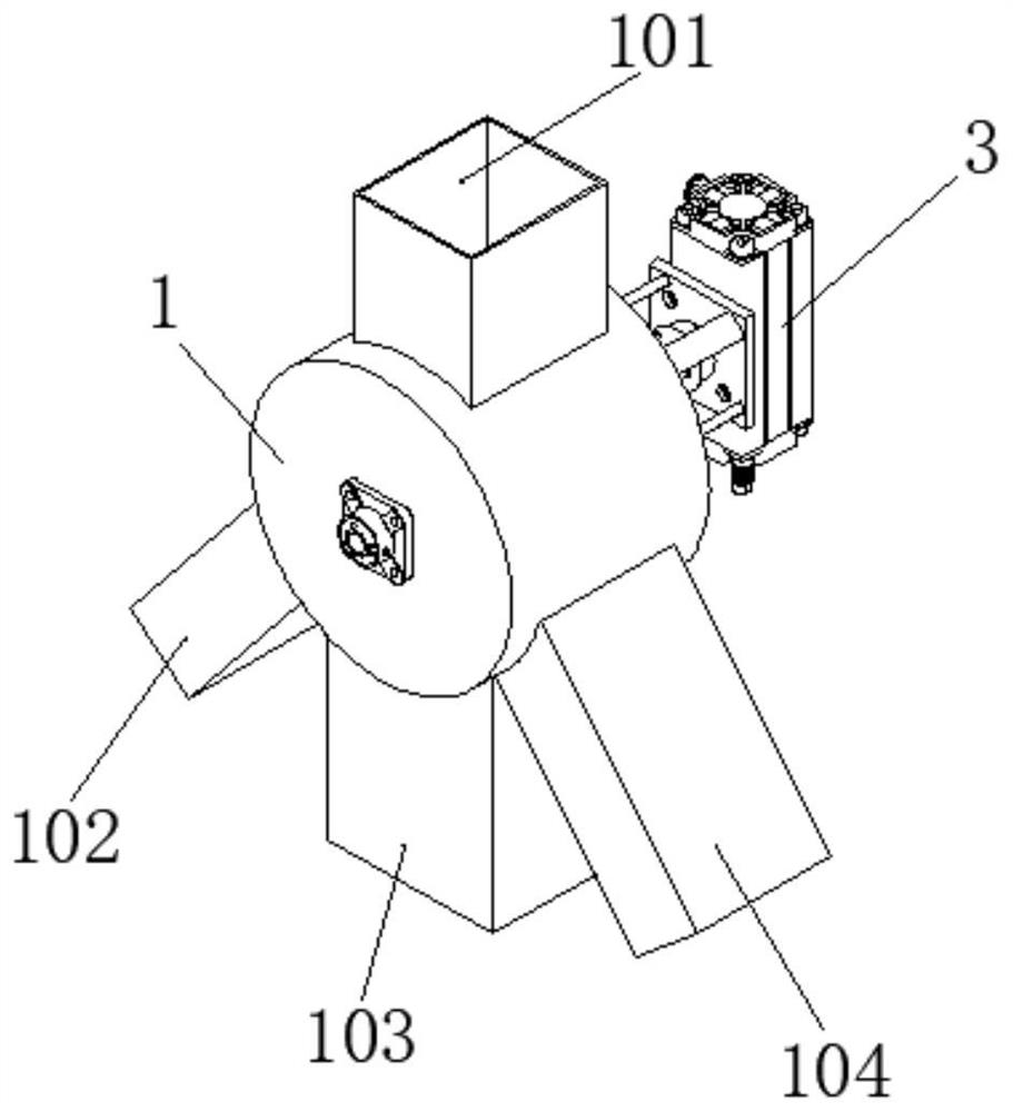 Automatic material-dividing switching device