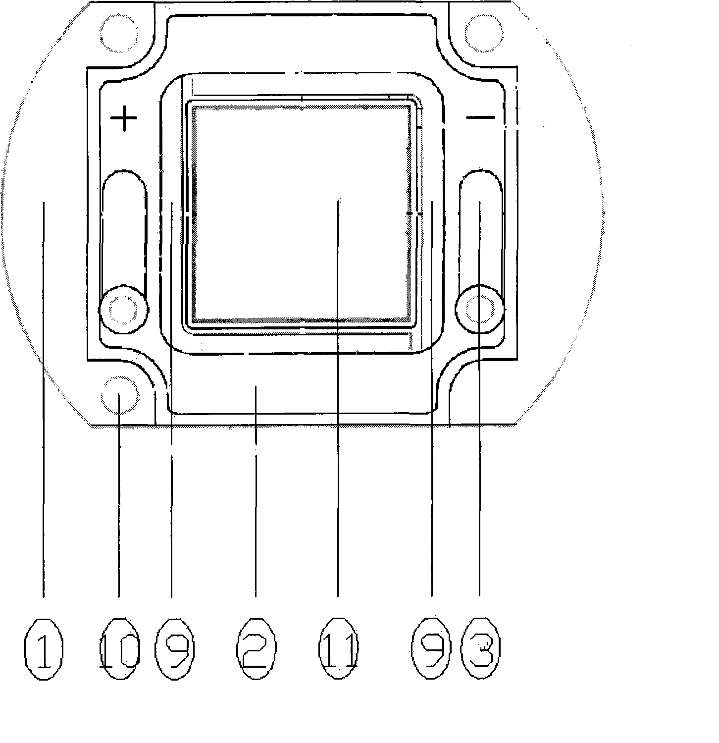 Ultra-high-power LED die set light source structure