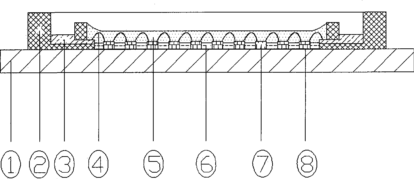 Ultra-high-power LED die set light source structure