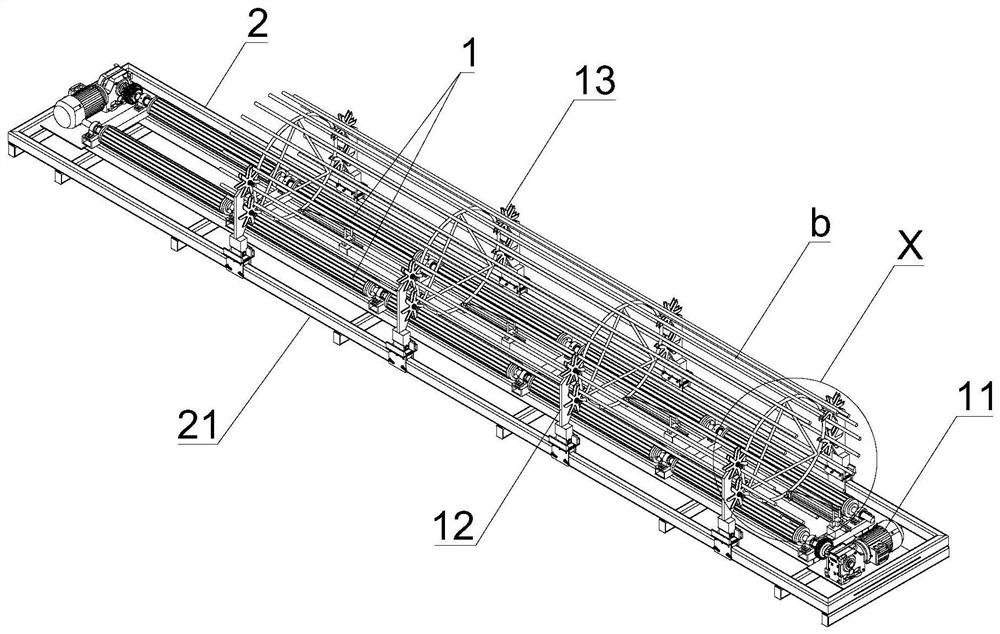 A rolling device for welding of cylindrical steel cages