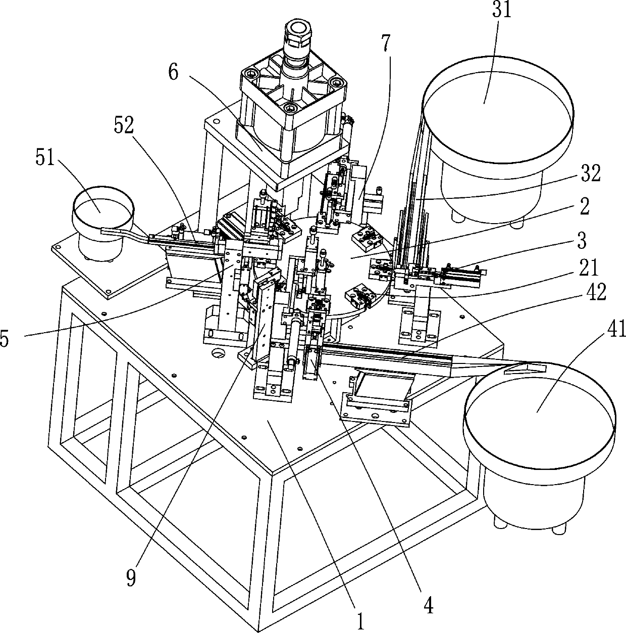 Temperature control switch automatic assembly riveting machine