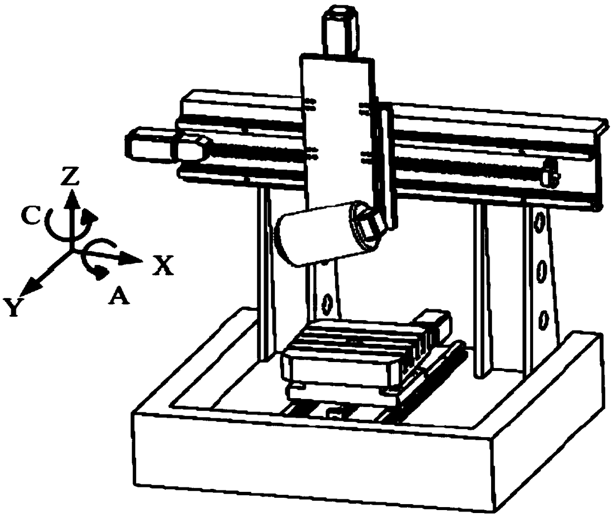 Five-axis numerical control machine tool space error distinguishing method