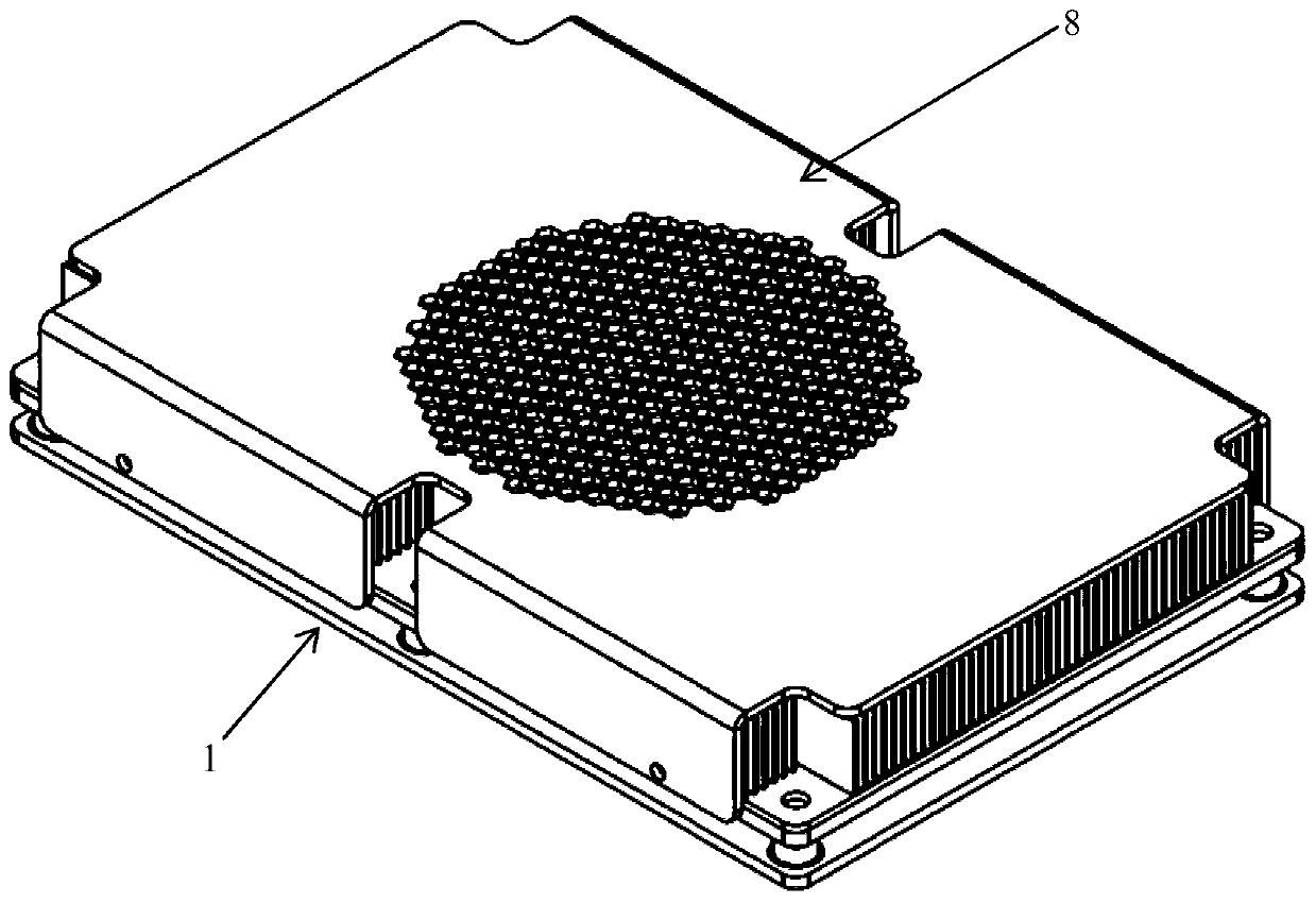 Copper-aluminum composite material heat dissipation structure for high-power-consumption single board and installation method of copper-aluminum composite material heat dissipation structure