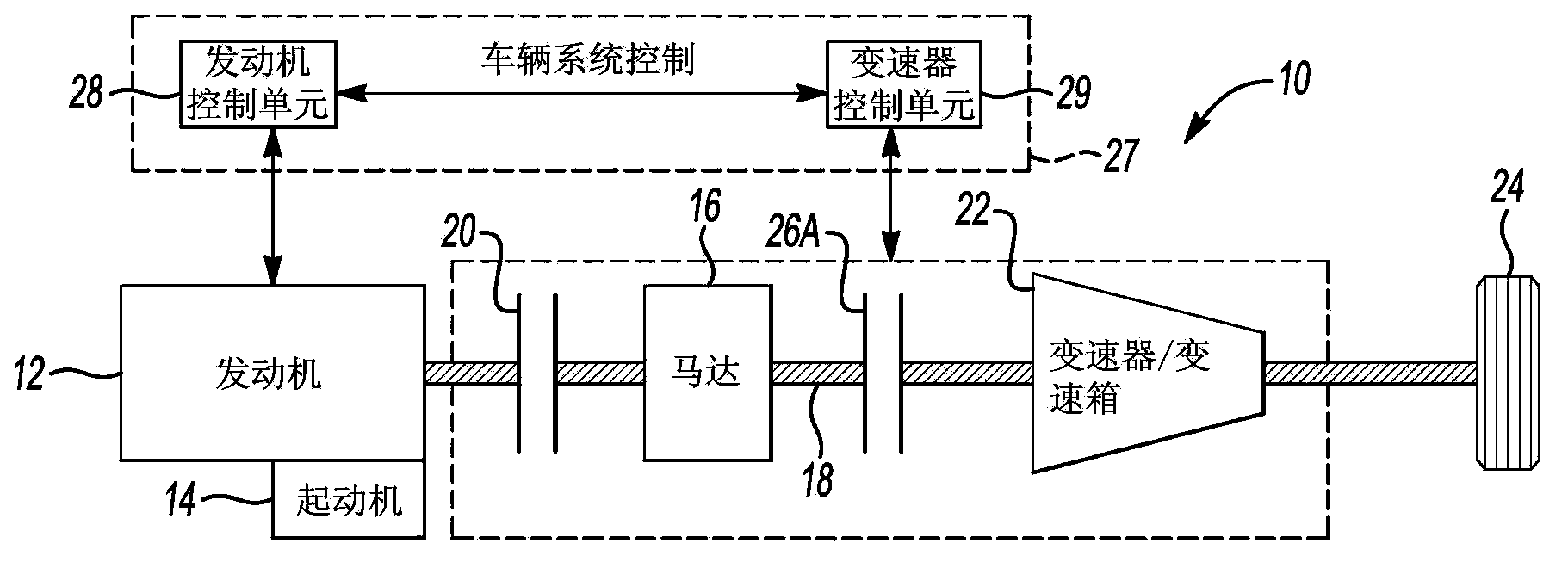 Feed forward and feedback adjustment of motor torque during clutch engagement