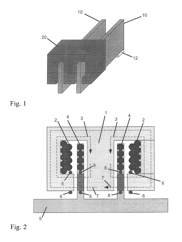 System for inductive transfer of power, communication and position sensing to a guideway-operated vehicle