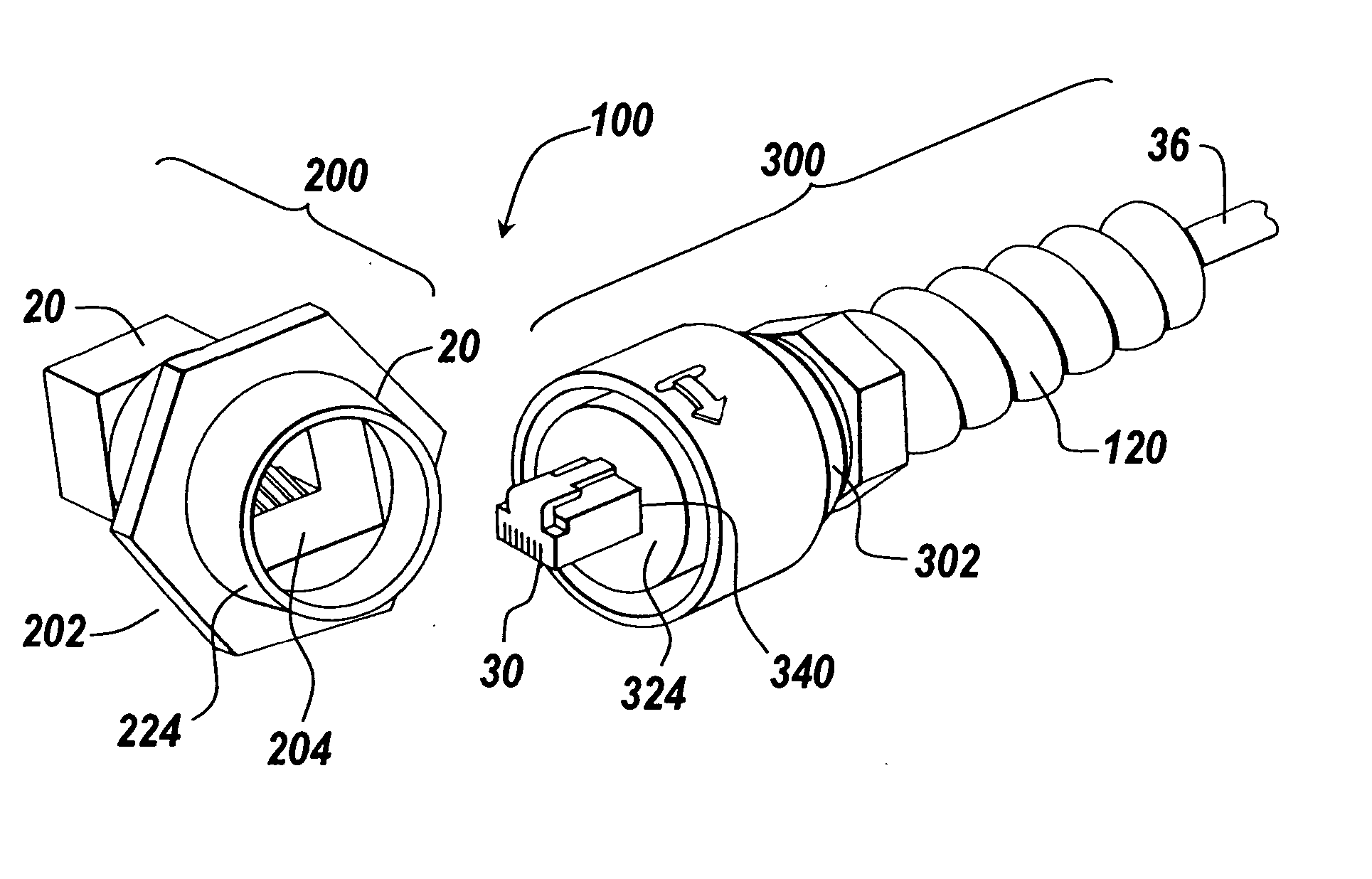 Ruggedized ethernet connector assembly