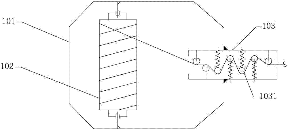 Spiral single-yarn piezoelectric spray dyeing device