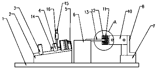 Automatic installation device for reinforced iron sheet for car door handle cover