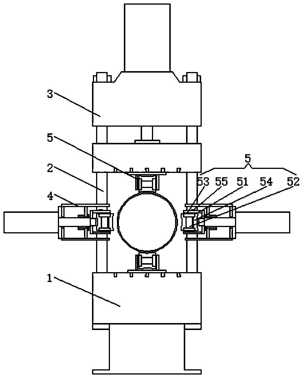 Fastening device for polishing stainless steel tubes