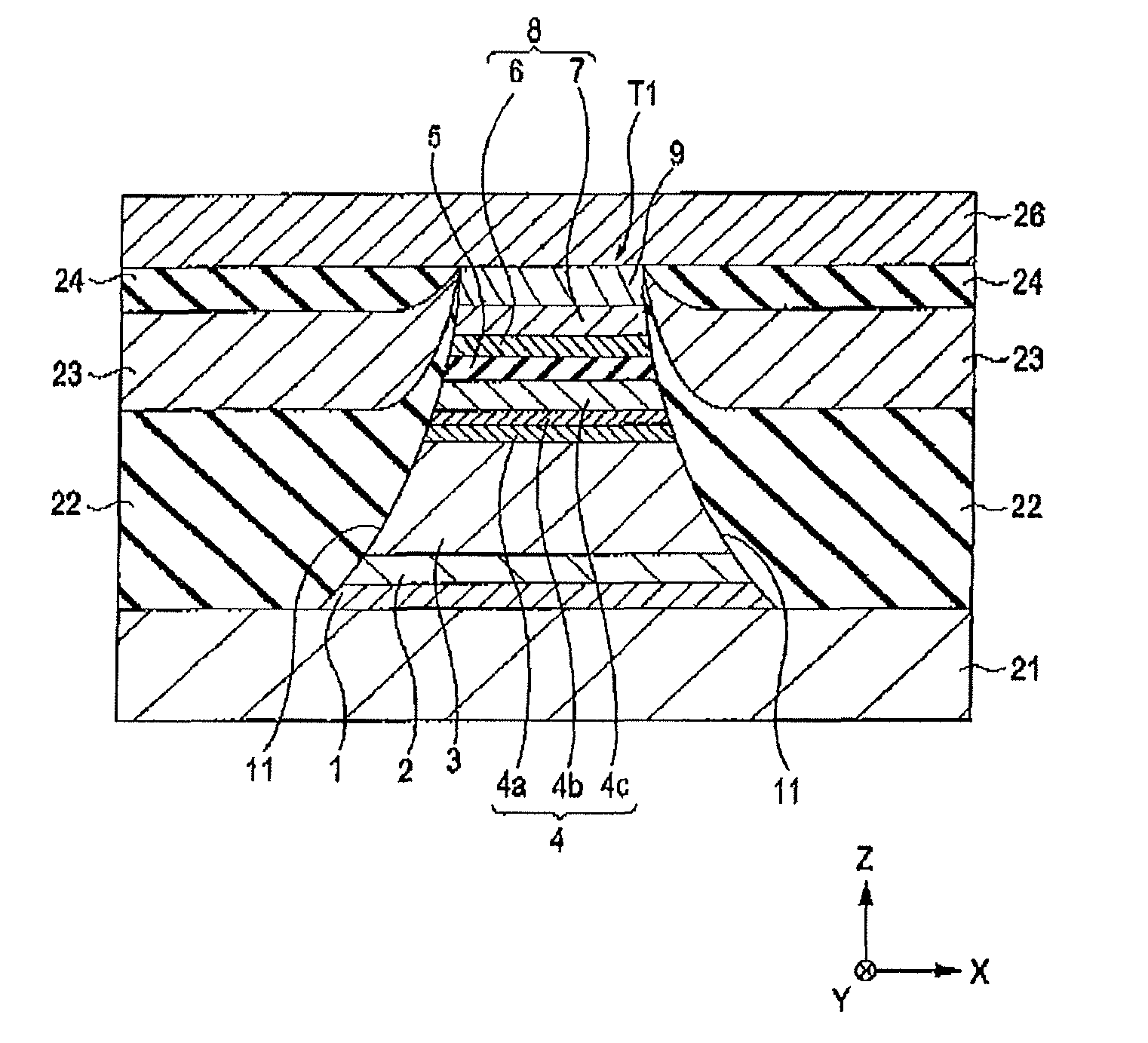 Tunneling magnetic sensing element including enhancing layer having high Fe concentration in the vicinity of barrier layer