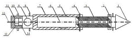 Wireless hollow inclusion strainmeter and method