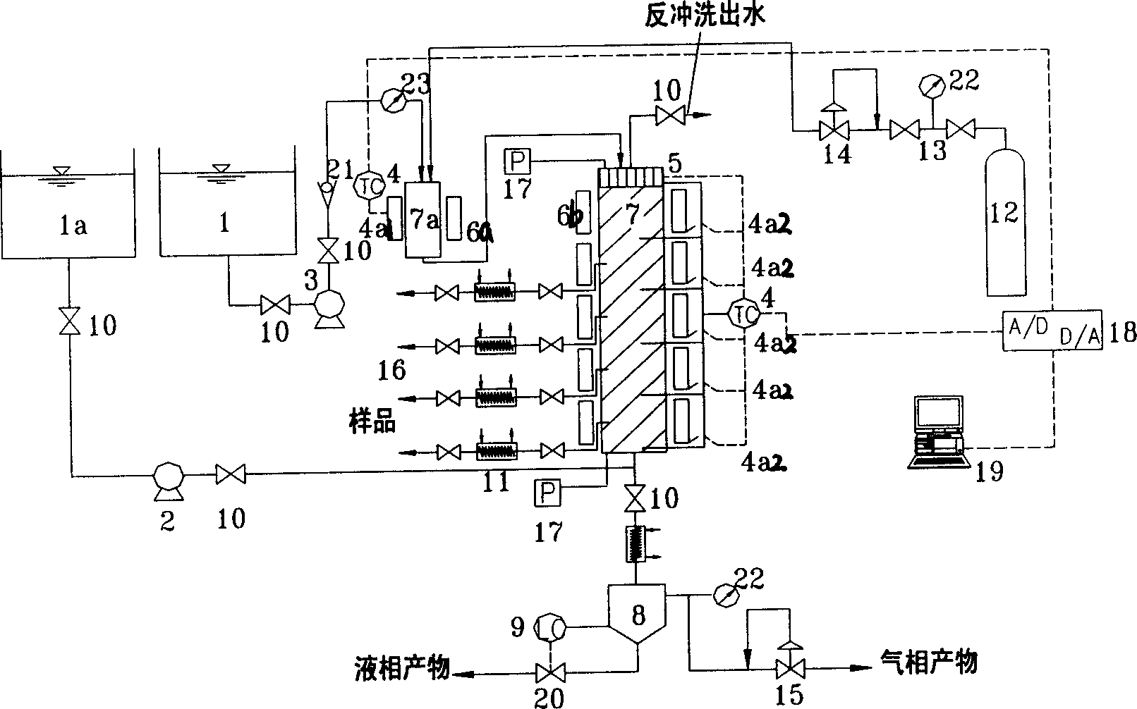 Catalytic oxidation reaction apparatus of trickle bed