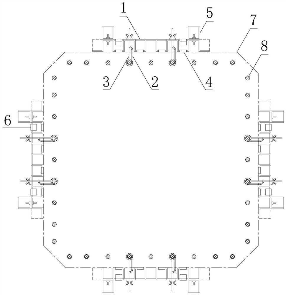 Guide device for assembling and positioning prefabricated polygonal bridge pier and design method