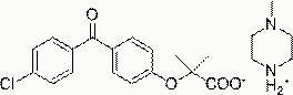 Fenofibrate acid salt, preparation method, pharmaceutical composition and application