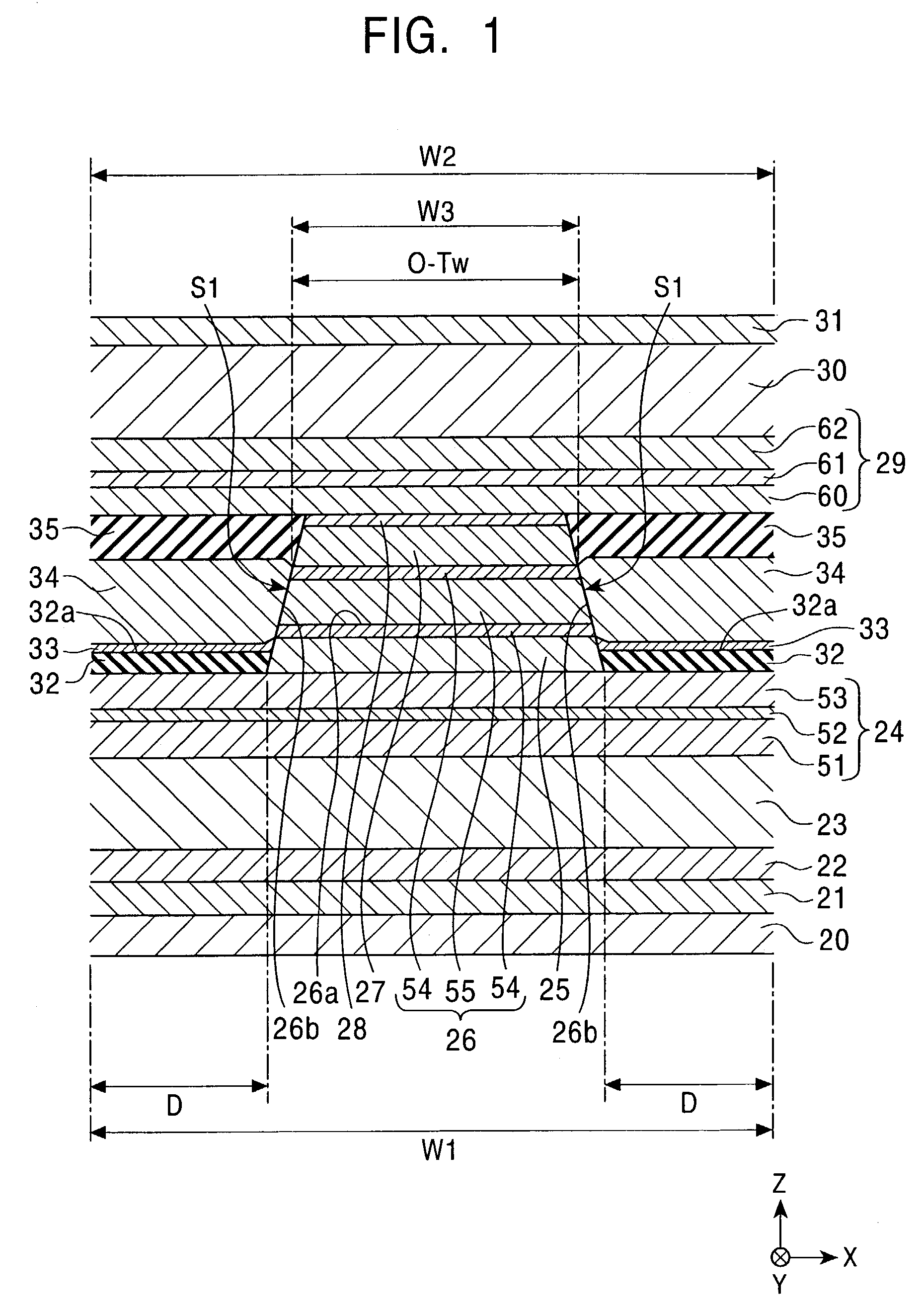 GMR magnetic sensing element having an antiferromagnetic layer extending beyond the track width and method for making the same