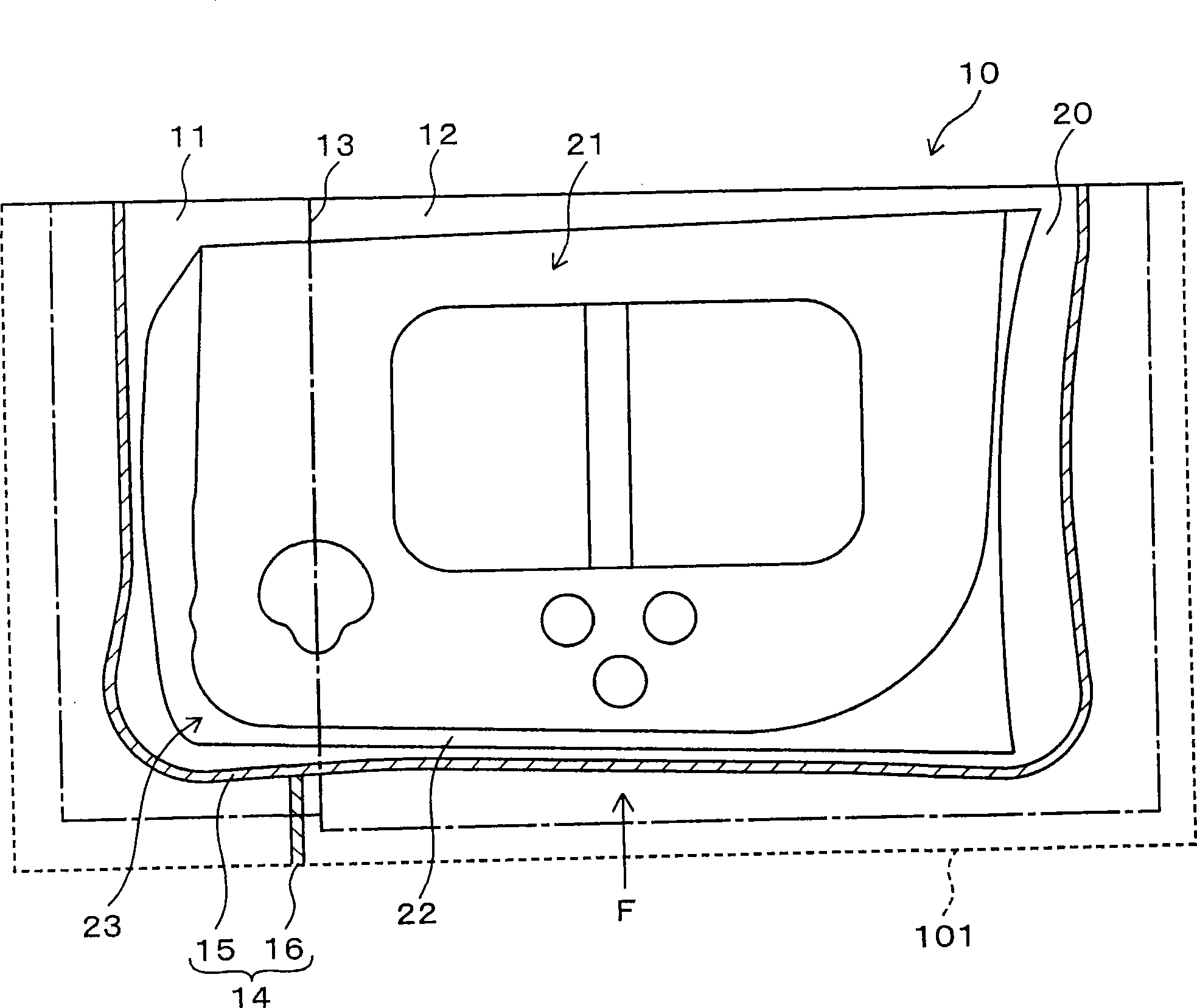 Press forming die assembly