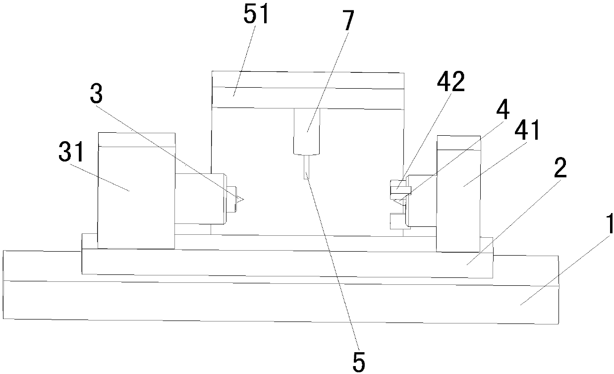 Stepped shaft outer circle surface milling keyway apparatus