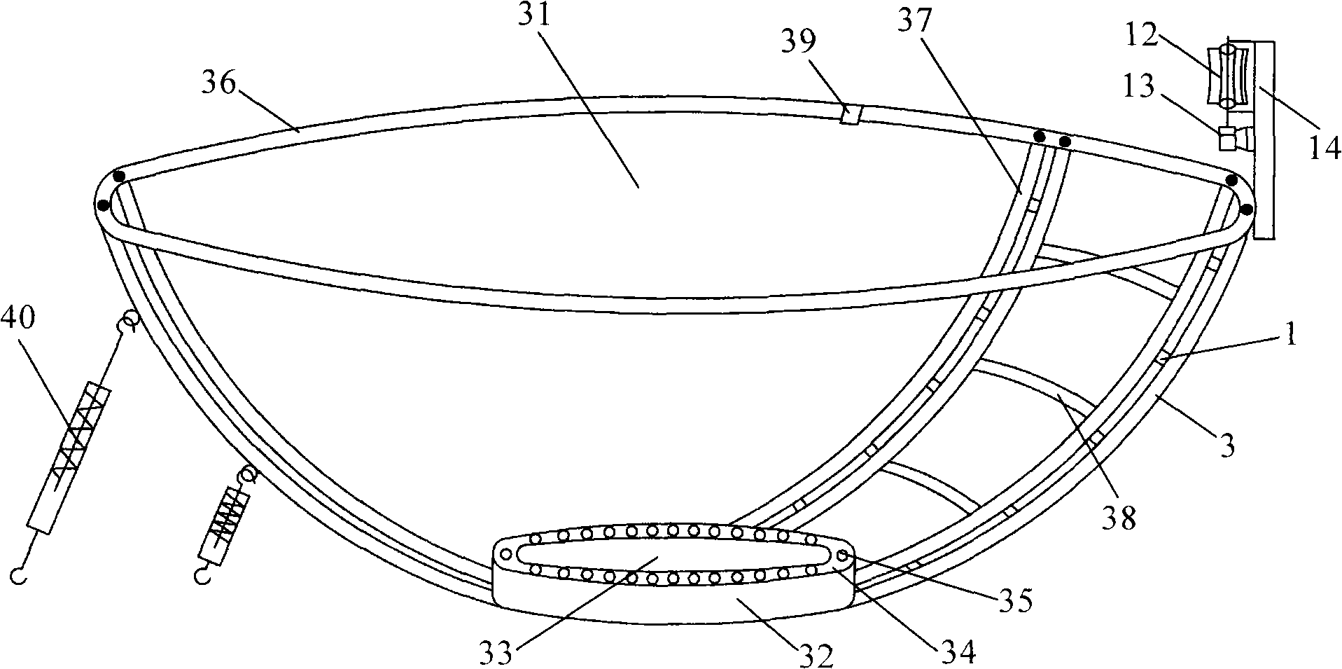 Quakeproof building capable of rotating with sunshine