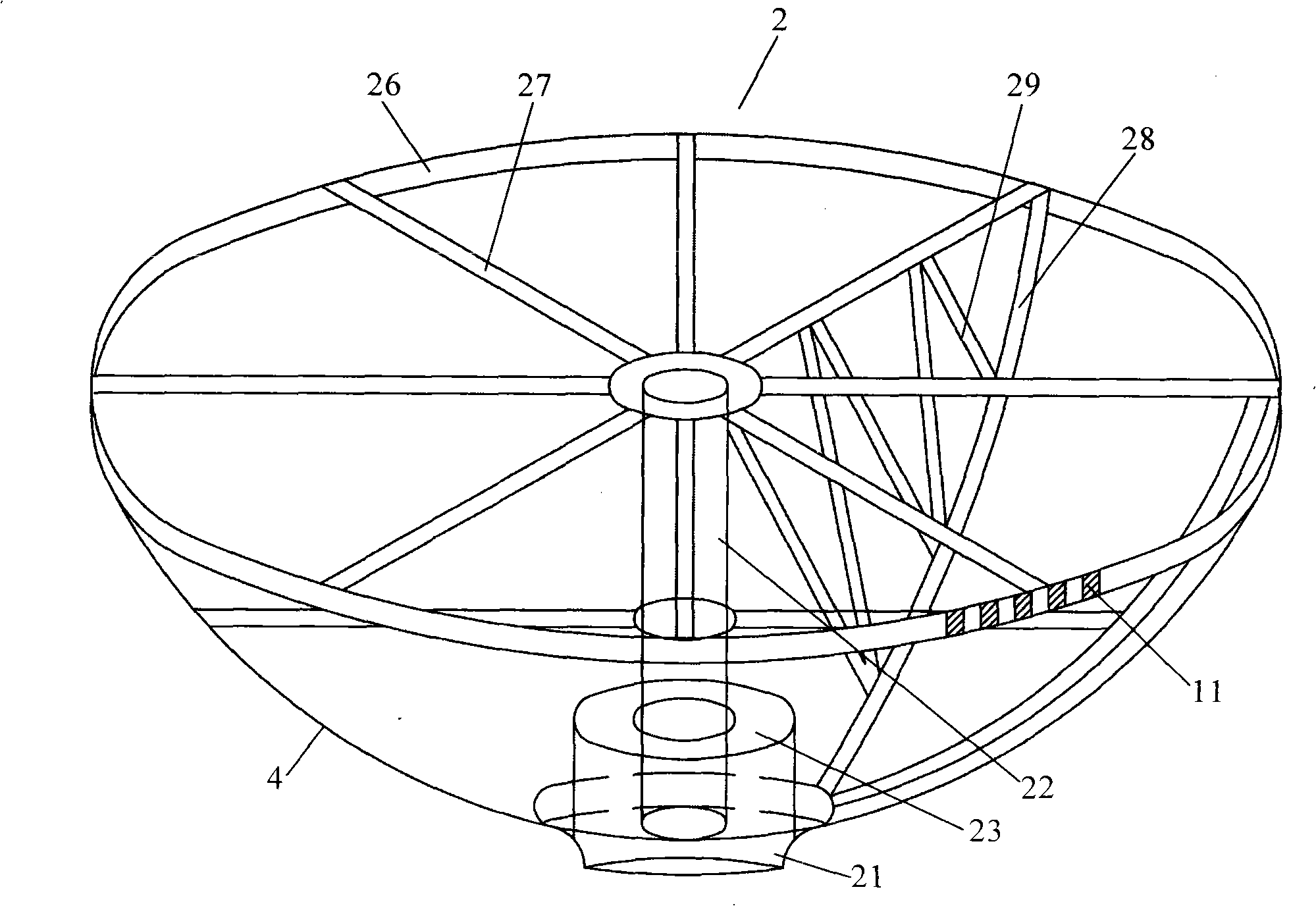 Quakeproof building capable of rotating with sunshine