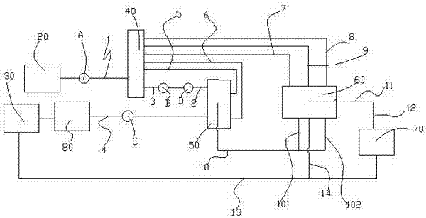 Flushing and detecting system of triple valve, solvent valve and spray gun of automata