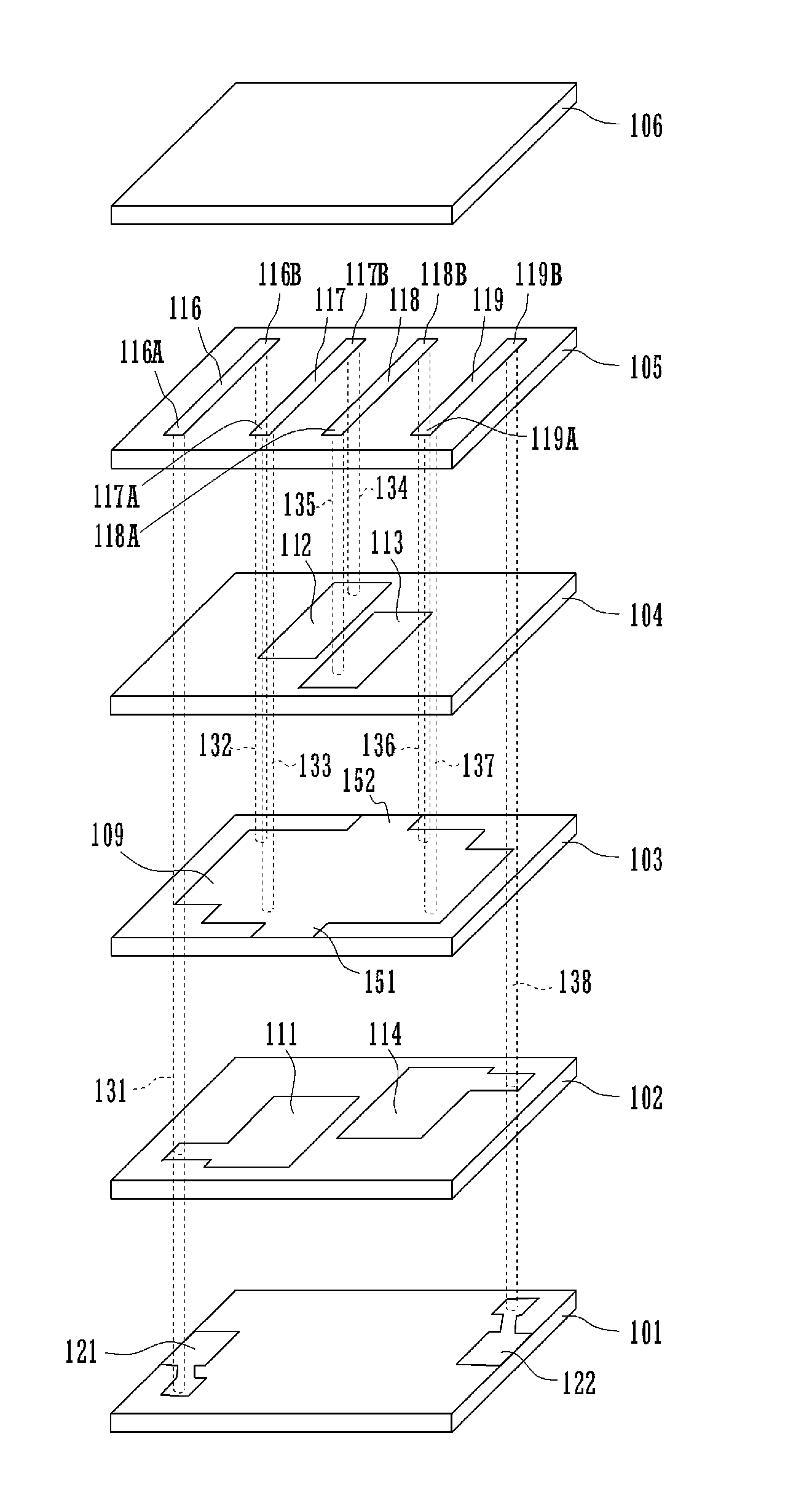 Laminated band-pass filter