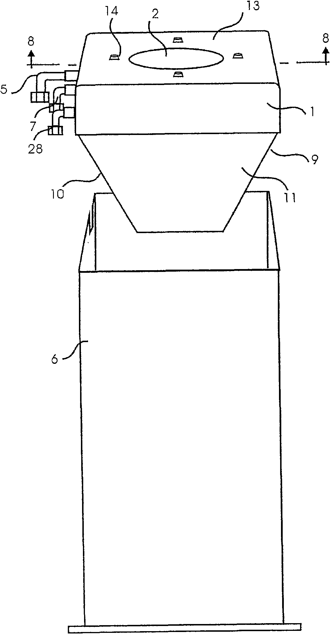 Cleaning device for paint spraying apparatus