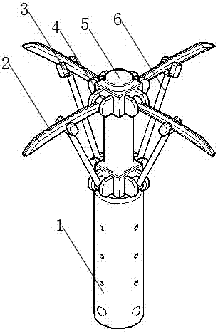 Fixed fastener for scaffold protective net