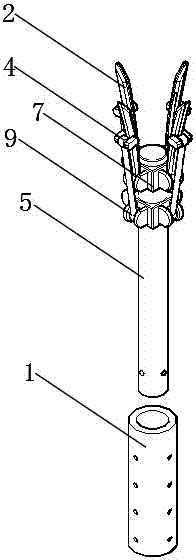 Fixed fastener for scaffold protective net