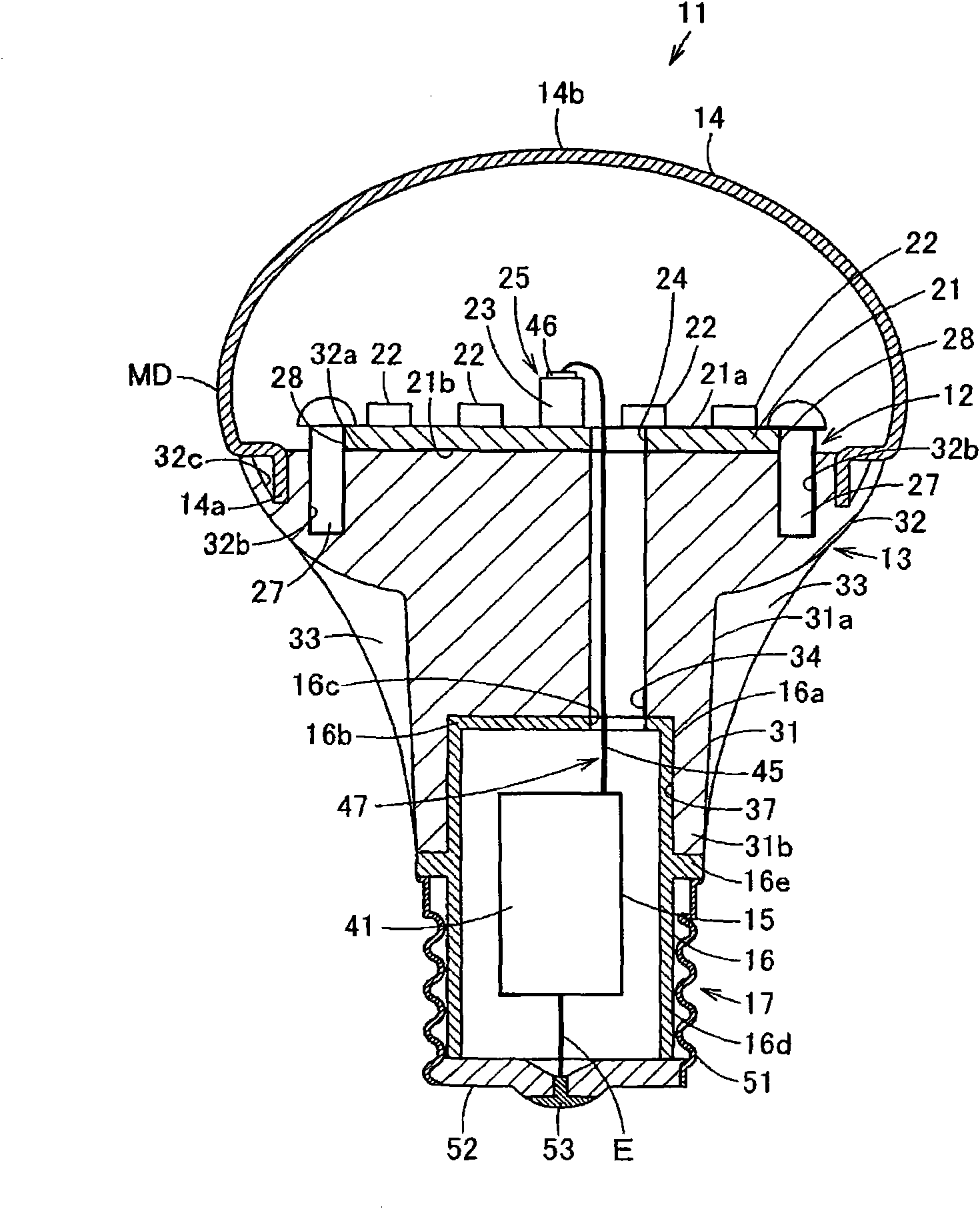 Lamp and lighting equipment